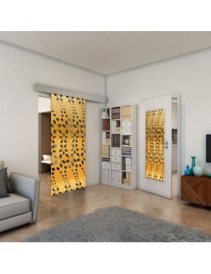 Lichtausschnitt - Fineprint Model 203 Gold auf Grauglas