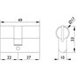 Profilzylinder für Glastürschlösser