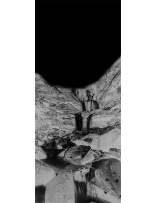 Ganzglastür Wasserfall Gelasert Auf Grauglas
