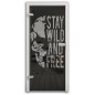Ganzglastür Wild and Free Gelasert Auf Grauglas