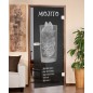 Ganzglastür Mojito Gelasert Auf Grauglas Ganzglastür Mojito Gelasert Auf Grauglas