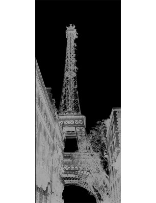 Pendeltür Eifelturm 4 Gelasert Auf Klarglas