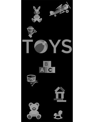 Pendeltür Toys Gelasert Auf Klarglas