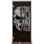Pendeltür Wild and Free Gelasert Auf Grauglas Pendeltür Wild and Free Gelasert Auf Grauglas