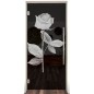 Pendeltür Rose I Gelasert Auf Grauglas