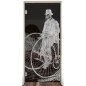 Pendeltür Vintage Bike Gelasert Auf Grauglas