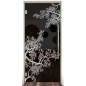 Pendeltür Japan Garden Gelasert Auf Grauglas Pendeltür Japan Garden Gelasert Auf Grauglas
