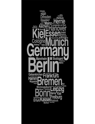 Pendeltür Germany Gelasert Auf Grauglas