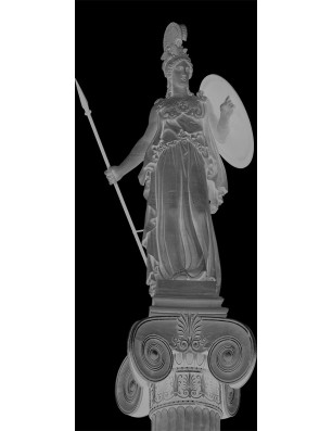 Lichtausschnitt Athena Gelasert Auf Klarglas