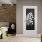 Lichtausschnitt flying Horse Gelasert Auf Grauglas