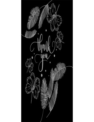 Lichtausschnitt Thank You Gelasert Auf Grauglas