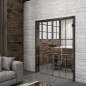 Ganzglastür Loft Rosteisen Genietet 11 Auf Klarglas