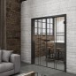 Ganzglastür Loft Schwarzlack 14 Auf Klarglas