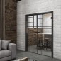 Ganzglastür Loft Schwarzlack 20 Auf Klarglas