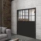 Ganzglastür Loft Schwarzlack 27 Auf Klarglas