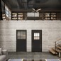 Ganzglastür Loft Schwarzlack 27 Auf Klarglas