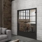 Ganzglastür Loft Schwarzlack 31 Auf Klarglas