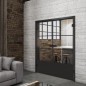 Ganzglastür Loft Schwarzlack 32 Auf Klarglas