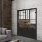 Ganzglastür Loft Schwarzlack 33 Auf Klarglas