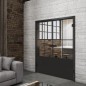 Ganzglastür Loft Schwarzlack 36 Auf Klarglas