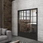 Ganzglastür Loft Schwarzlack 37 Auf Klarglas