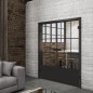 Ganzglastür Loft Schwarzlack 38 Auf Klarglas
