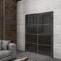 Ganzglastür Loft Rosteisen Genietet 02 Auf Grauglas