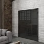 Ganzglastür Loft Schwarzlack 06 Auf Grauglas
