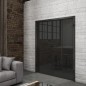 Ganzglastür Loft Schwarzlack 08 Auf Grauglas