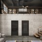 Ganzglastür Loft Schwarzlack 08 Auf Grauglas