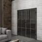 Ganzglastür Loft Rosteisen Genietet 07 Auf Grauglas