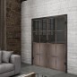 Ganzglastür Loft Rosteisen Genietet 18 Auf Grauglas