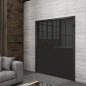 Ganzglastür Loft Schwarzlack 28 Auf Grauglas