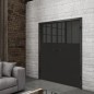 Ganzglastür Loft Schwarzlack 29 Auf Grauglas