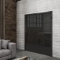 Ganzglastür Loft Schwarzlack 34 Auf Grauglas