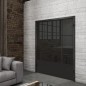 Ganzglastür Loft Schwarzlack 35 Auf Grauglas