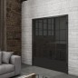 Ganzglastür Loft Schwarzlack 37 Auf Grauglas