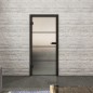 Ganzglastür Loft Schwarzlack 02 Blickdicht