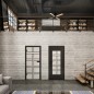 Ganzglastür Loft Schwarzlack 13 Blickdicht