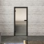Ganzglastür Loft Schwarzlack 18 Blickdicht
