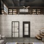 Ganzglastür Loft Schwarzlack 20 Blickdicht