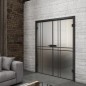 Ganzglastür Loft Schwarzlack 21 Blickdicht