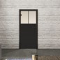 Ganzglastür Loft Schwarzlack 25 Blickdicht