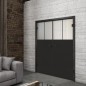 Ganzglastür Loft Schwarzlack 25 Blickdicht