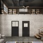 Ganzglastür Loft Schwarzlack 25 Blickdicht