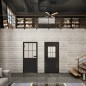 Ganzglastür Loft Schwarzlack 28 Blickdicht