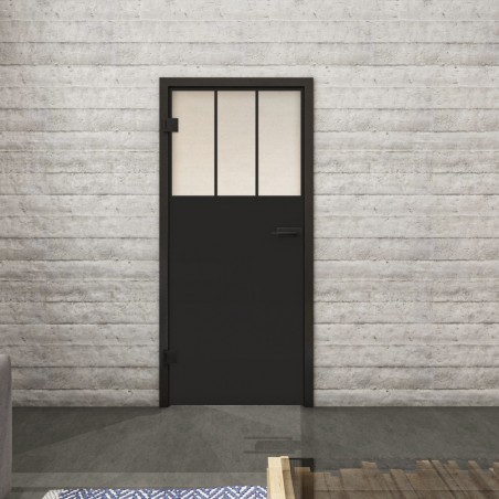 Ganzglastür Loft Schwarzlack 29 Blickdicht-modernes Zuhause