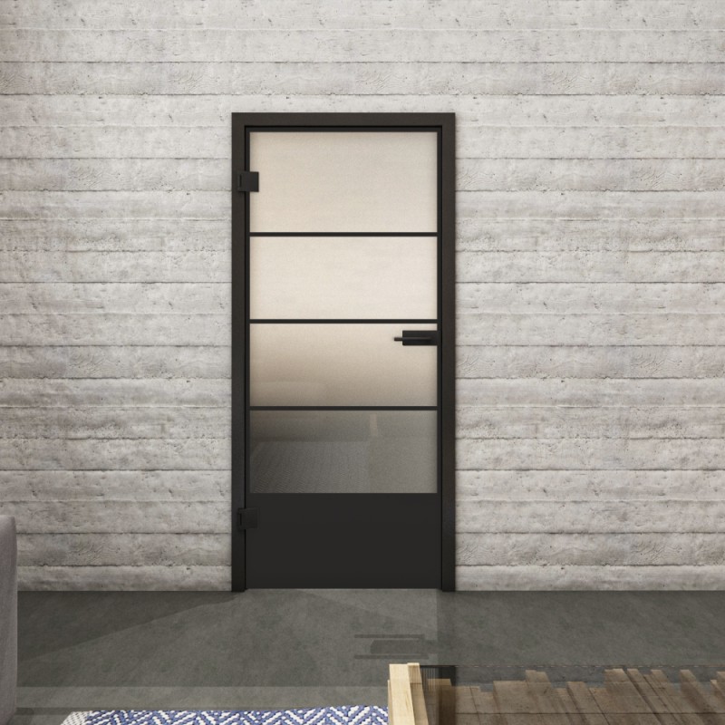 Ganzglastür Loft Schwarzlack 31 Blickdicht