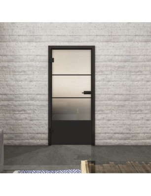 Ganzglastür Loft Schwarzlack 32 Blickdicht-modernes Zuhause