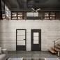 Ganzglastür Loft Schwarzlack 32 Blickdicht